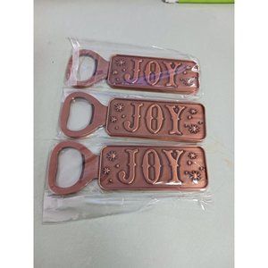 Set of 3 Snowflake Beer Bottle Openers Copper